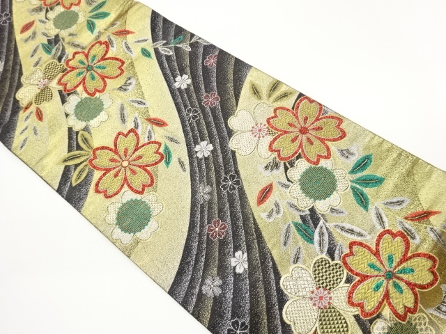 JAPANESE FUKURO OBI / WOVEN WEEPING SAKURA